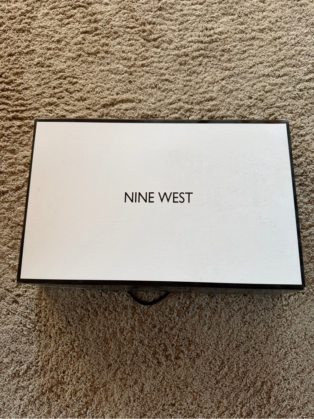 Nine West White and Black Trim Shoe Box - Picture 5 of 6